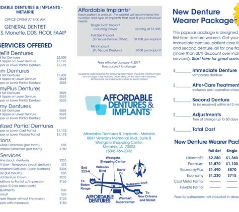 Affordable Dentures & Implants - Metairie, LA