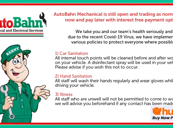 Autobahn Mechanical & Electrical Services Brabham - Brabham, WA. Autobahn Mechanical Is Still Open And Trading As Normal Service Now And Pay Later With Interest Free Payment Options