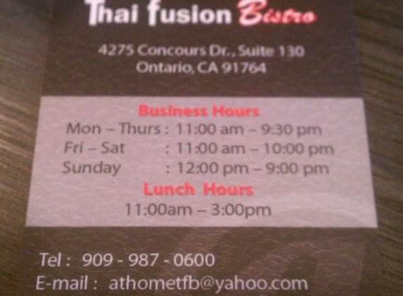 @ Home Thai Fusion Bistro - Ontario, CA