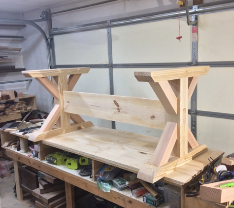 nolanbuilt - Hampton, VA. Farmhouse Trestle Table in the Works