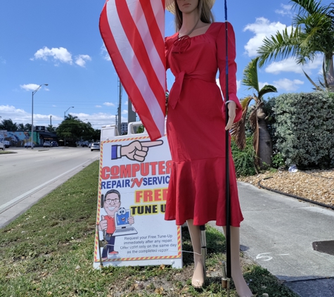 Computer Repair N Service - Palmetto Bay, FL. Computer Repair Advertising Mannequin