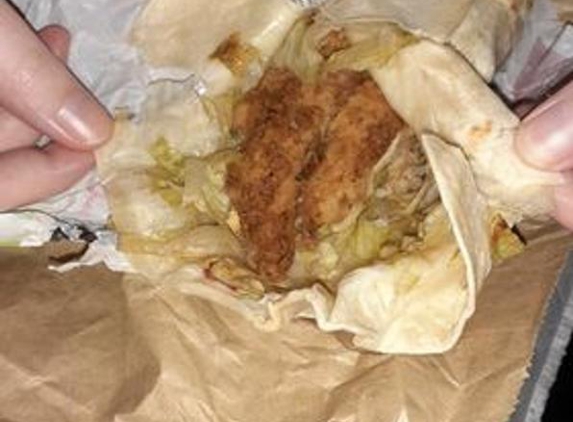 KFC - Kingston, TAS. Un-edible chicken twister.