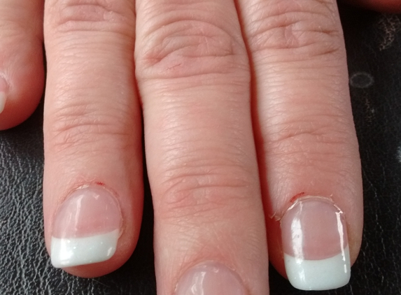 Nail Spa - Conroe, TX. finger cuts and bubbles/lifting/ shoddy service/not trained in sanitary professional techniques.