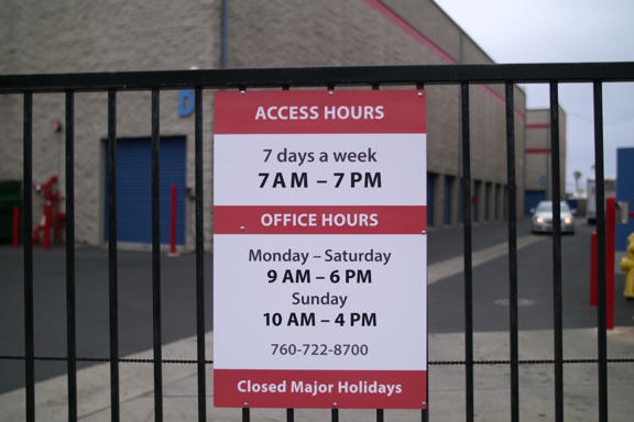 Security Public Storage - Oceanside, CA. Access 7AM-7PM 7 days a week