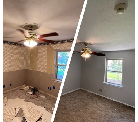 Pedro Hernandez Painting Co. - Mesquite, TX. wallpaper removal + Texture and Painting