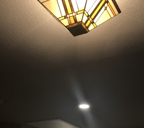 Denton Absolute Electric - Denton, TX. After LED flush mount lights and re-hung mission light I had wired