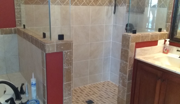 Cline Showers and Flooring - Townsend, GA. Finished product. I do the best I can with finding replacement tile, finished edge and the right colored grout.