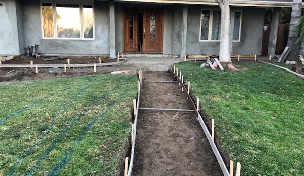 salinas landscaping - Anaheim, CA. Brick off walkway pre prep