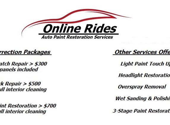 Online Rides - Auto Paint Restoration Services - Pleasant Valley, NY