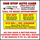 One Stop Auto Care - Brake Repair