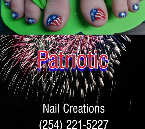 Nail creations - Whitney, TX. 4th of July nails & toes