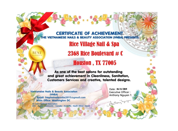 Rice Village Nails & Spa - Houston, TX