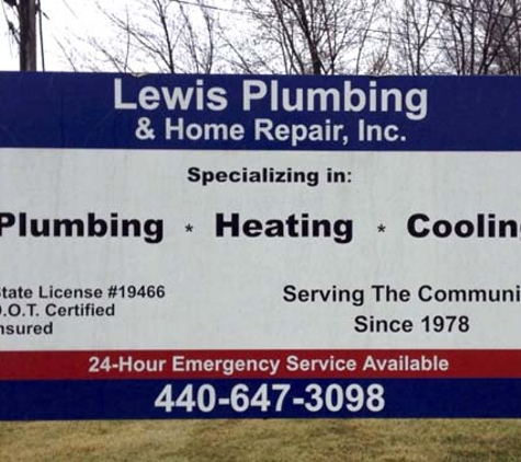 Lewis Plumbing & Home Repair, Inc. - Wellington, OH