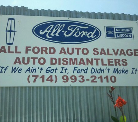 All Ford Auto Salvage Inc. - Anaheim, CA