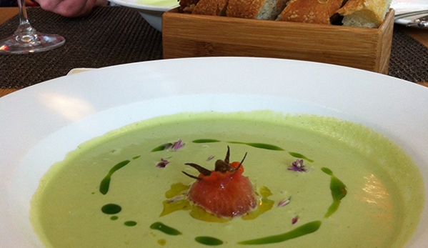 Cafe G - Boston, MA. Spring pea soup. Super fresh and so amazing!