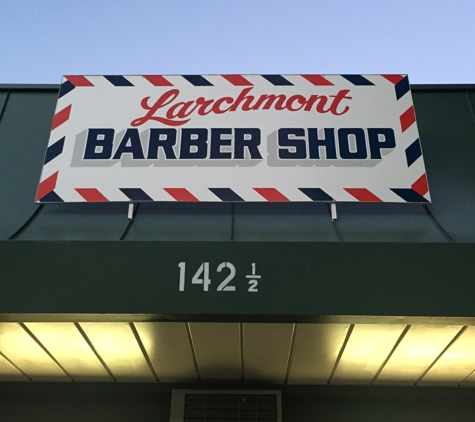 Larchmont Barber Shop - Los Angeles, CA. Signage