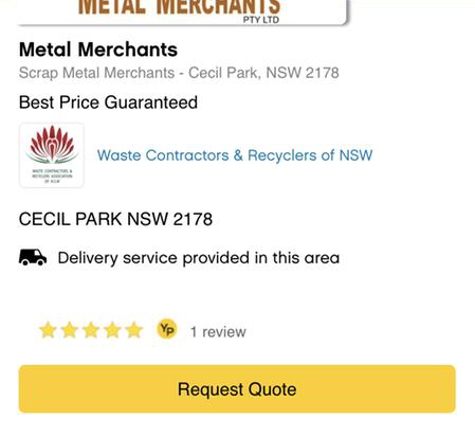 Metal Merchants - Riverstone, NSW. Po