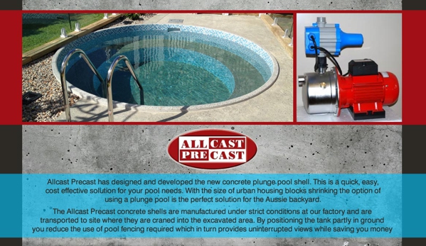 Allcast Precast. Allcast Precast has been designing, manufacturing and delivering precast concrete water tanks for over 50 years
