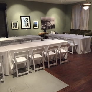 City of Paris Studios - Emeryville, CA. set up for Wedding Reception Banquet Dinner Event