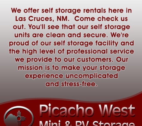 Picacho West Mini & RV Storage - Las Cruces, NM