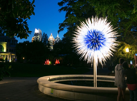 Atlanta Botanical Garden - Atlanta, GA. Chihuly artwork at night