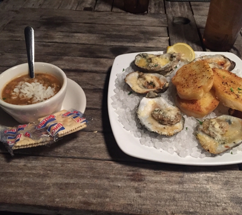 The Dock Bar & Grill On Gulfport Lake - Gulfport, MS. Gumbo and chargrilled oysters