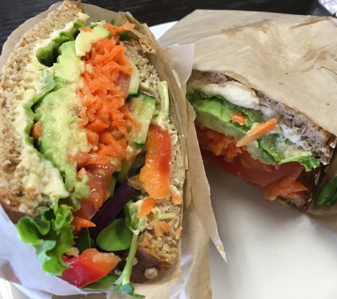 Baagan - Rocklin, CA. Veggie Sandwich with hummus and avocado.