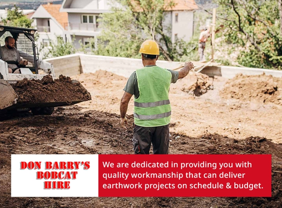 Don Barry's Bobcat Hire - Norlane, VIC. We are dedicated in providing you with quality workmanship that can deliver earthwork projects on schedule & budget.