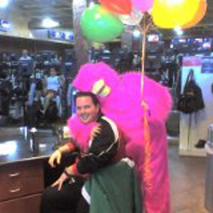 Magicans Clowns & Singing - Chicago, IL. Pink Gorilla with balloons