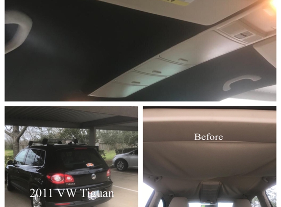 Quick Fix Headliners & Glass, LLC - Houston, TX. 2011 VW Touareg 
Before & After