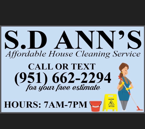 SD.ANN'S Affordable house cleaning service - Victorville, CA