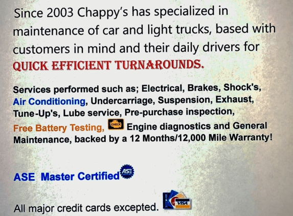Chappy's Auto Maintenance - Hastings, NE