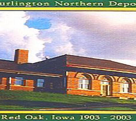 Burlington Northern Museum - Red Oak, IA. The Restored Burlington Northern Depot & WWII Memorial Museum, Red Oak, Iowa  USA