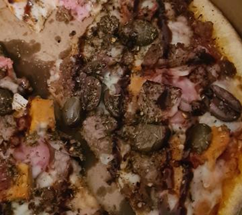 Domino's Pizza - Grafton, NSW. Cheese intentionally hidden under toppings