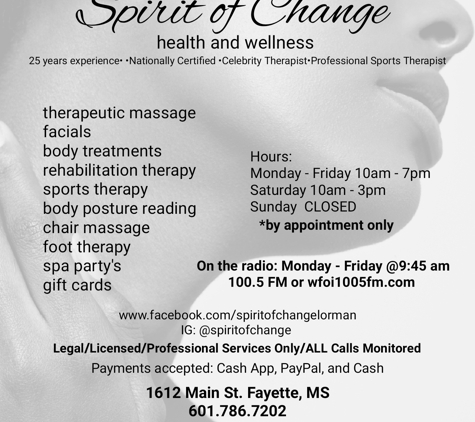 Spirit of Change Health & Wellness - Fayette, MS