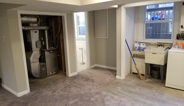 Casey's Remodeling - Newtown Square, PA. Finished basement and bathroom