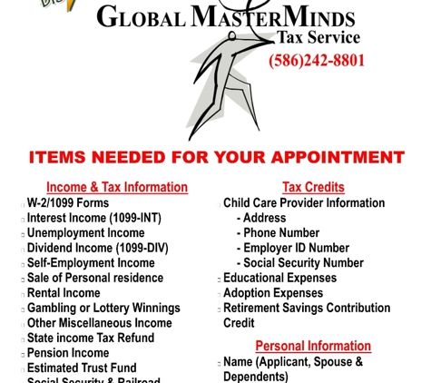 Global MasterMinds Tax Service - Auburn Hills, MI