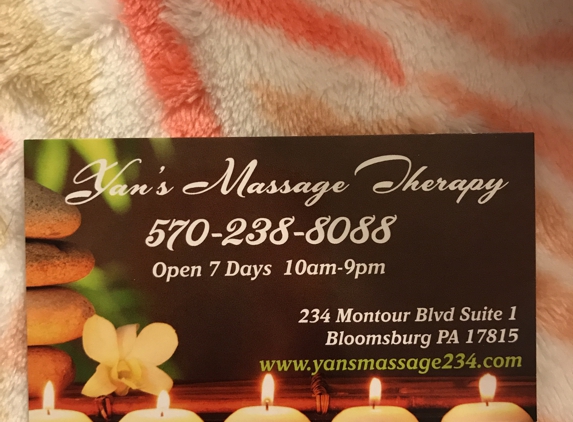 yan's massage therapy - Bloomsburg, PA