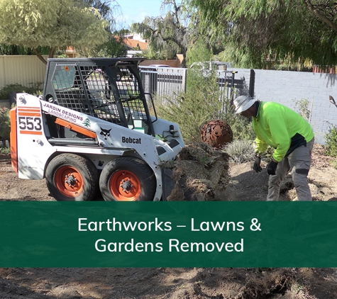 Jardin Designs - Mirrabooka, WA. Earthworks – Lawns & Gardens Removed
