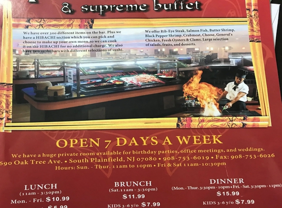 Hibachi Grill & Supreme Buffet - South Plainfield, NJ