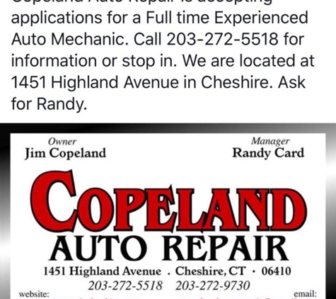 Copeland Auto Repair - Cheshire, CT