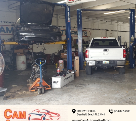 C A M Auto - Deerfield Beach, FL. Standard maintenance, Engine auto service, Heating and air conditioner repair, Auto electrical services, Exhaust service & more!