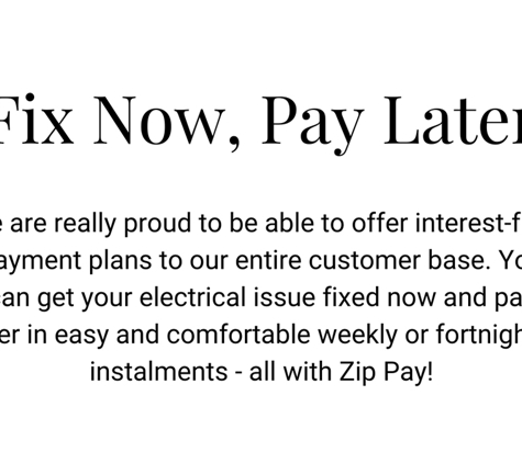 Star Plus Electrical. Fix Now, Pay Later