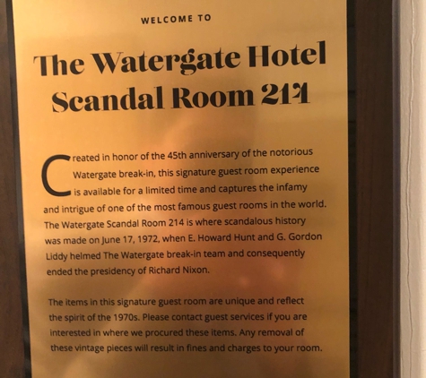 The Watergate Hotel - Washington, DC