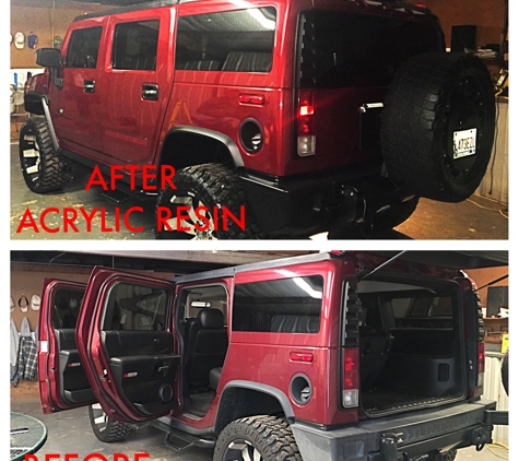 Mobile Detail Solutions - Newalla, OK. This was a H2 Hummer that we did a complete detail on. This certain vehicle we also applied acrylic resin and it made it look amazing!