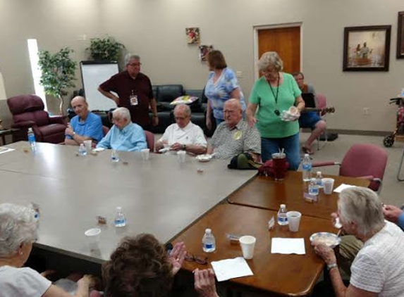 The Perfect Place Adult Day Services - Sun Lakes, AZ. Finishing up the afternoon snack.