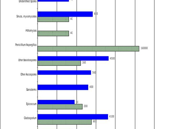 Real Estate One - Caro, MI. Graph of mold testing