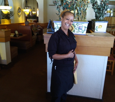 Olive Garden Italian Restaurant - Plano, TX. This is Desta, our server and friend. She does a great job.