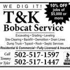 T & K Bobcat Service & Mini Excavating