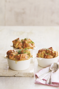 Fresh Herb and Gruyere Bread Pudding